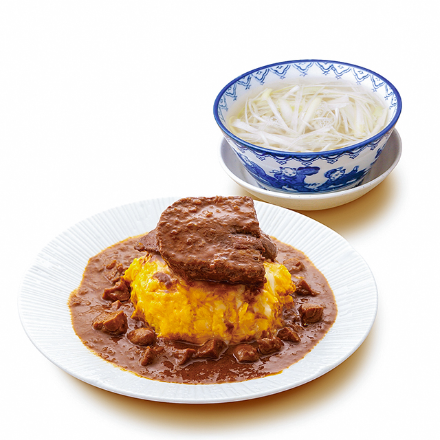 贅沢牛たん厚切りオムライスカレー