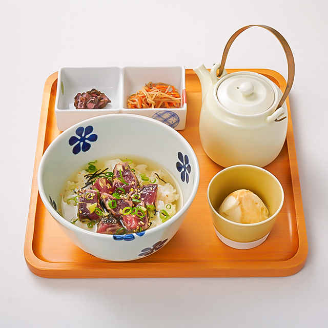鰹の葱塩だし茶漬け