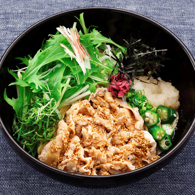 豚しゃぶとたっぷり香味野菜の冷製おろし 金ゴマ風味