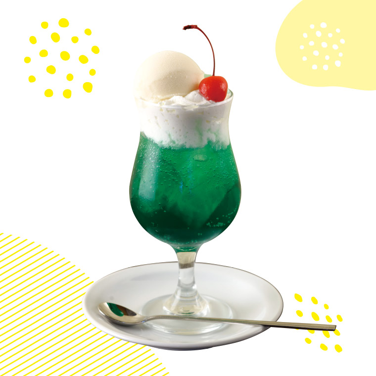 昔ながらのクリームソーダ